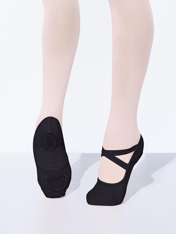 Capezio Hanami Stretch Canvas Split Sole Ballet Shoe Black